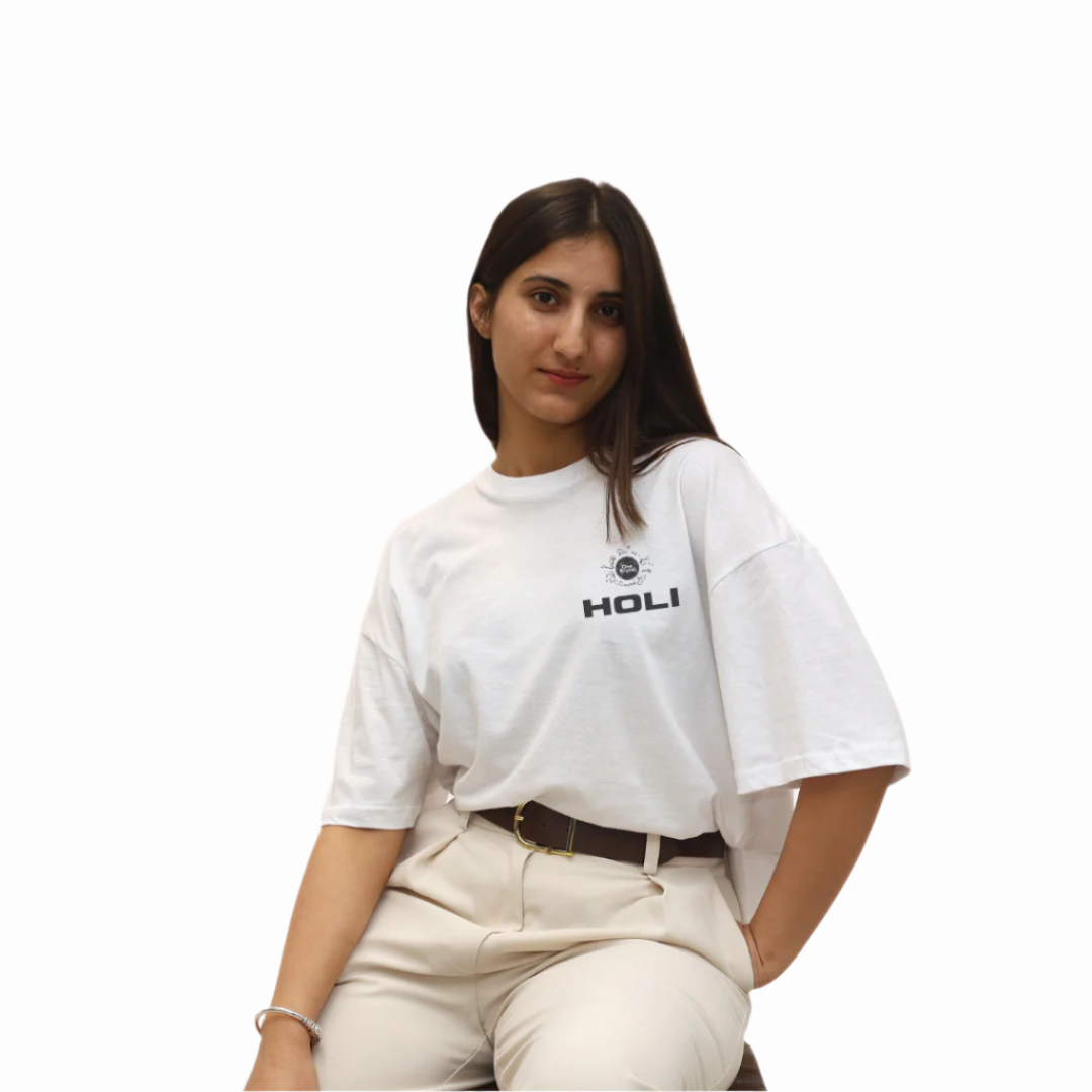 One Brunel Holi Graphic T-Shirt in White