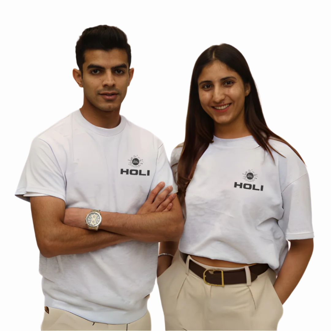 One Brunel Holi Graphic T-Shirt in White