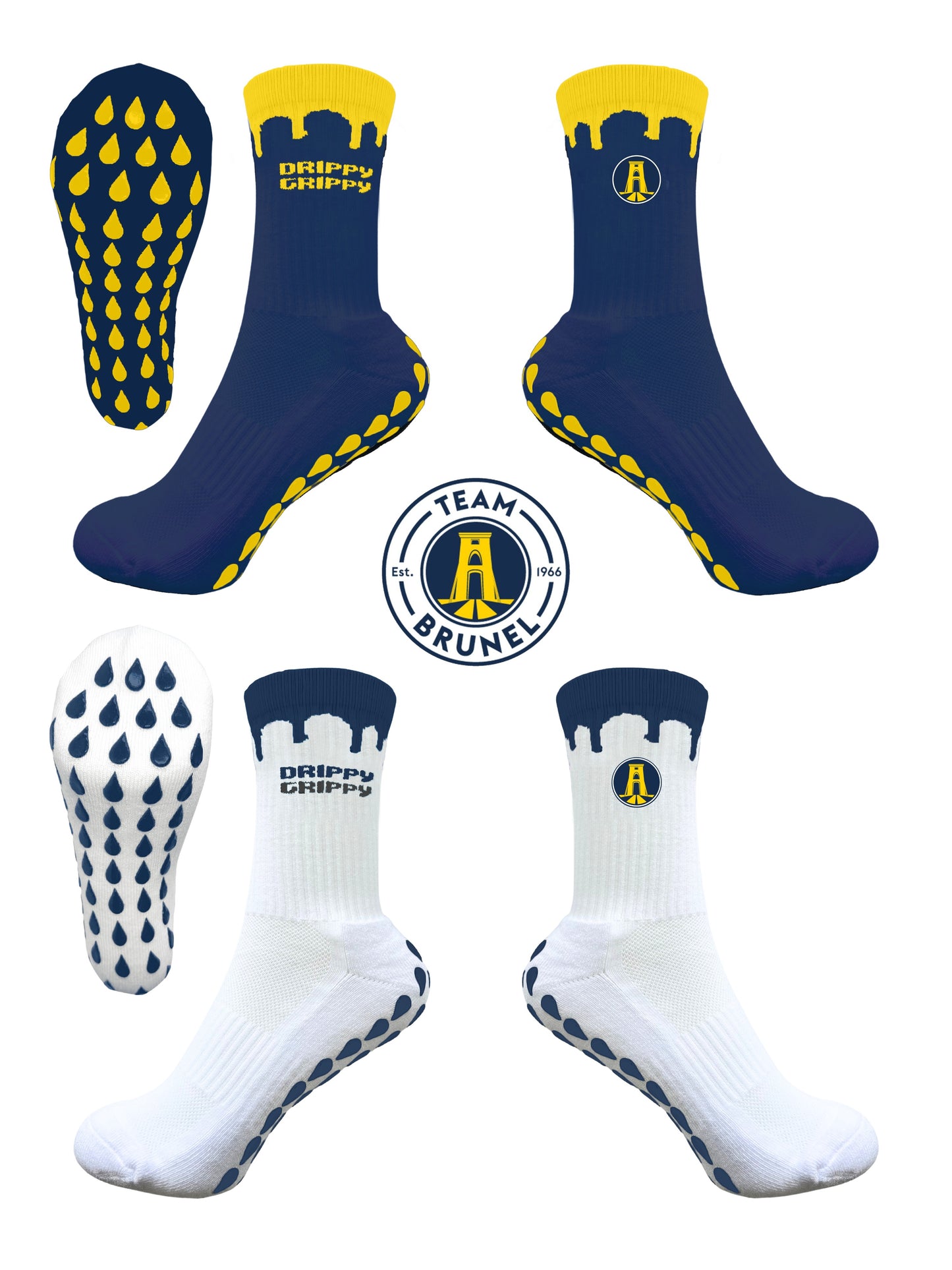 Team Brunel x Drippy Grippy Socks