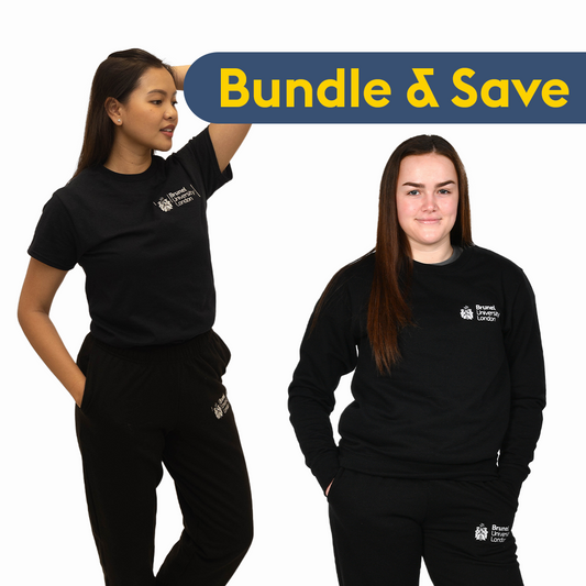 Brunel University London Co-ord Bundle (Black) - T-Shirt, Joggers & Sweatshirt