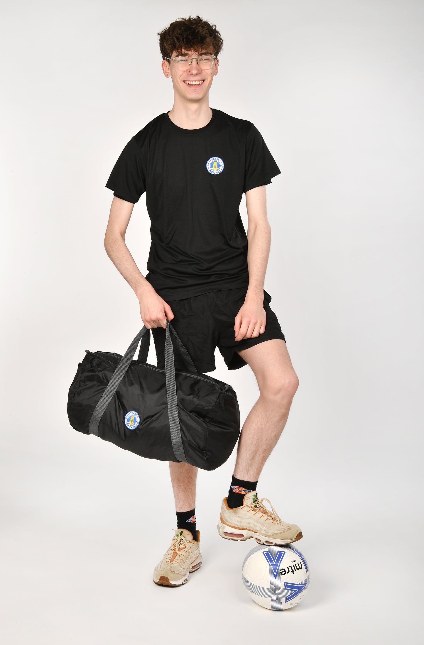 Team Brunel Short Sleeve Black Casual Gym Top