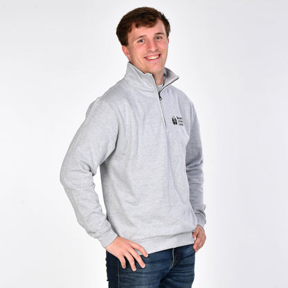 Brunel University London Co-ord Bundle (Heather Grey) - Quarter Zip Fleece, Joggers, & T-Shirt